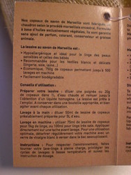 Utilisation copeaux de savon de Marseille