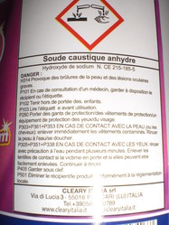 Soude caustique - Hydroxyde de Sodium Anhydre