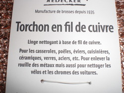 Torchon en fil de cuivre